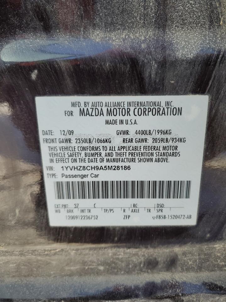 2010 Mazda 6 VIN 1YVHZ8CH9A5M28186 Copart auction photo, front end damage thumbnail 13