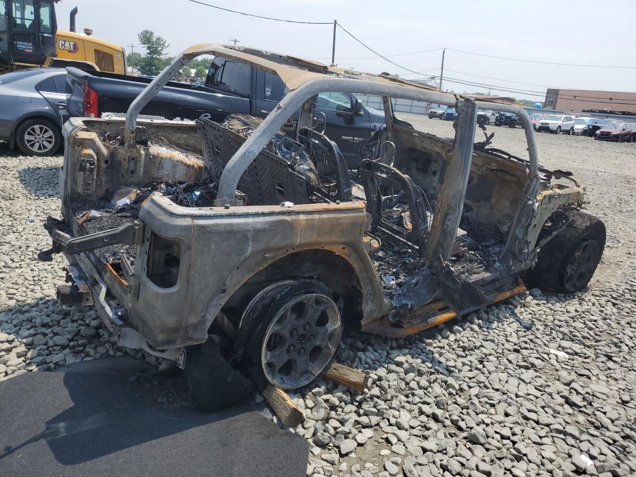 2021 Jeep Wrangler VIN 1C4JJXR61MW745344 Copart auction photo, burn damage thumbnail 3