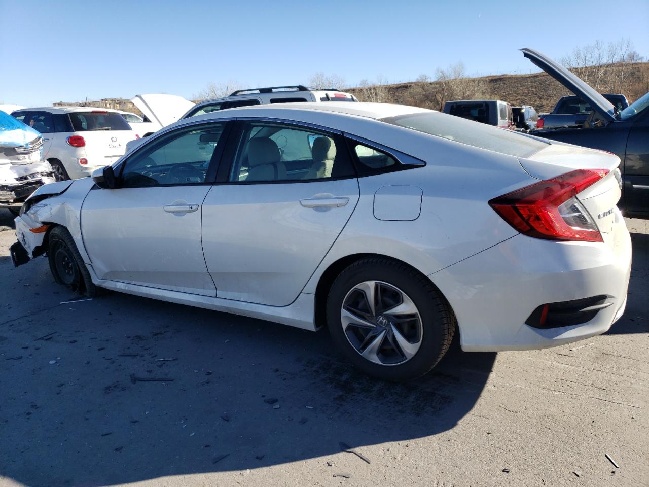 2019 Honda Civic VIN 19XFC2F67KE023701 Copart auction photo, front end / side damage thumbnail 2