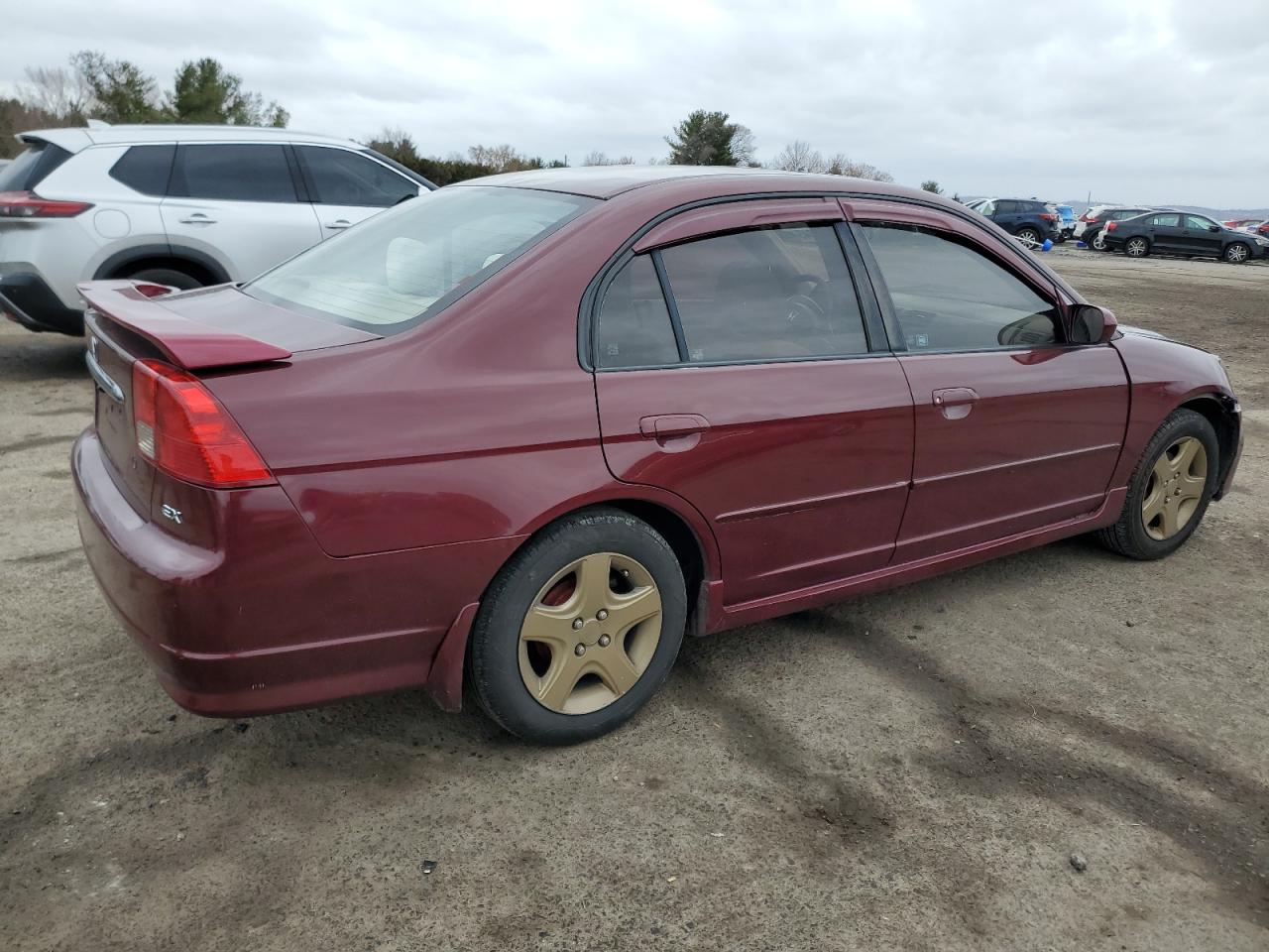 2004 Honda Civic VIN 2HGES26734H592853 Copart auction photo, front end damage thumbnail 3
