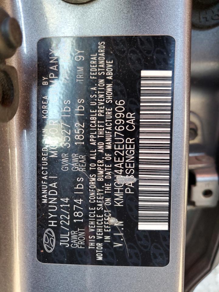 2014 Hyundai Accent VIN KMHCU4AE2EU769906 Copart auction photo, front end / minor dent/scratches damage thumbnail 15