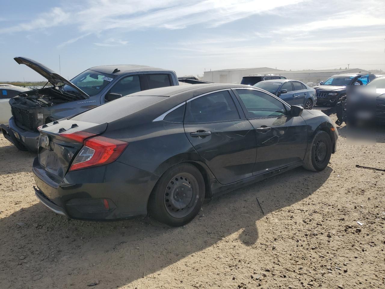 2019 Honda Civic VIN 2HGFC2F68KH507933 Copart auction photo, rear end / side damage thumbnail 3