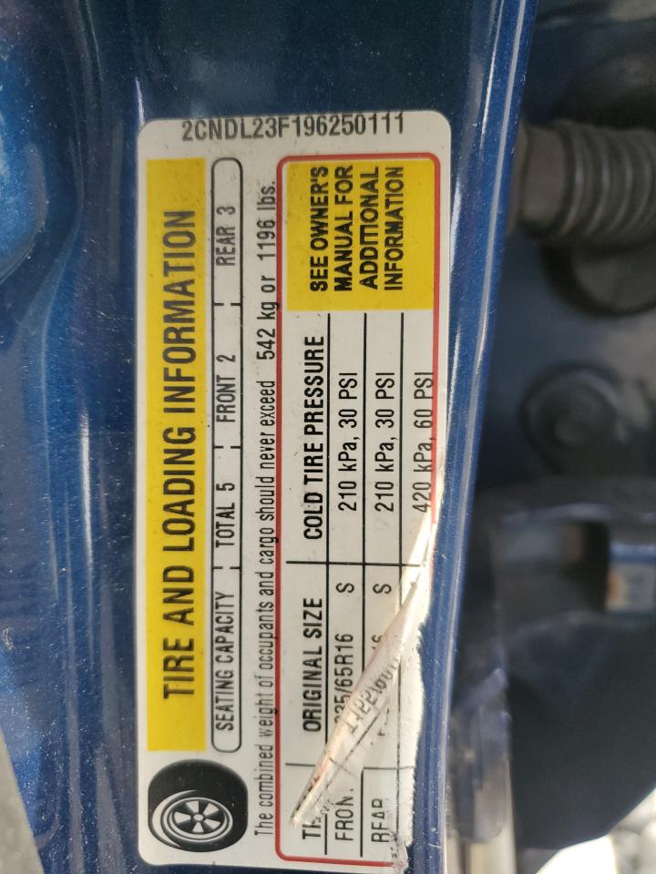 2009 Chevrolet Equinox VIN 2CNDL23F196250111 Copart auction photo, front end damage thumbnail 16