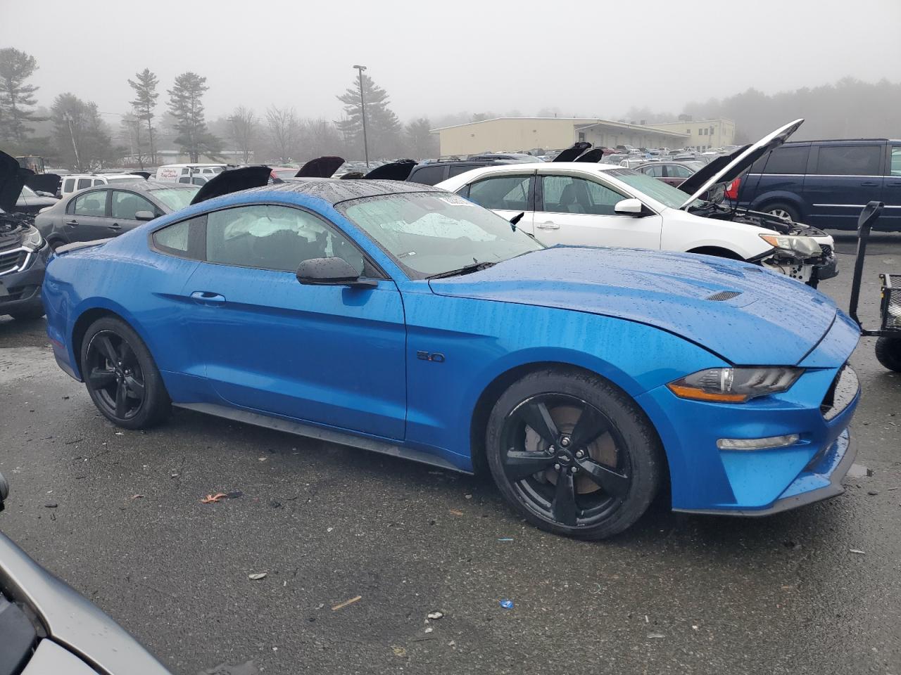 2021 Ford Mustang VIN 1FA6P8CF8M5135312 Copart auction photo, side damage thumbnail 4