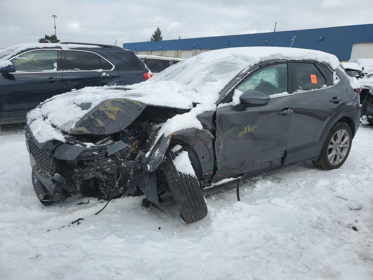 2020 Mazda CX-30 VIN 3MVDMBCL0LM125331 Copart auction photo, front end / all over damage thumbnail 5