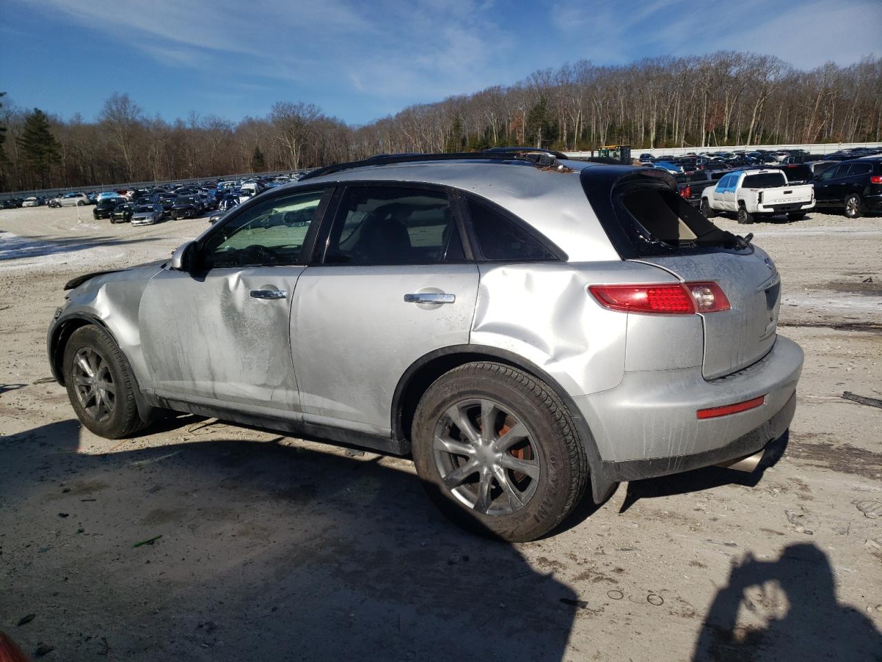 2008 Infiniti FX VIN JNRAS08W88X207052 Copart auction photo, rollover / side damage thumbnail 2