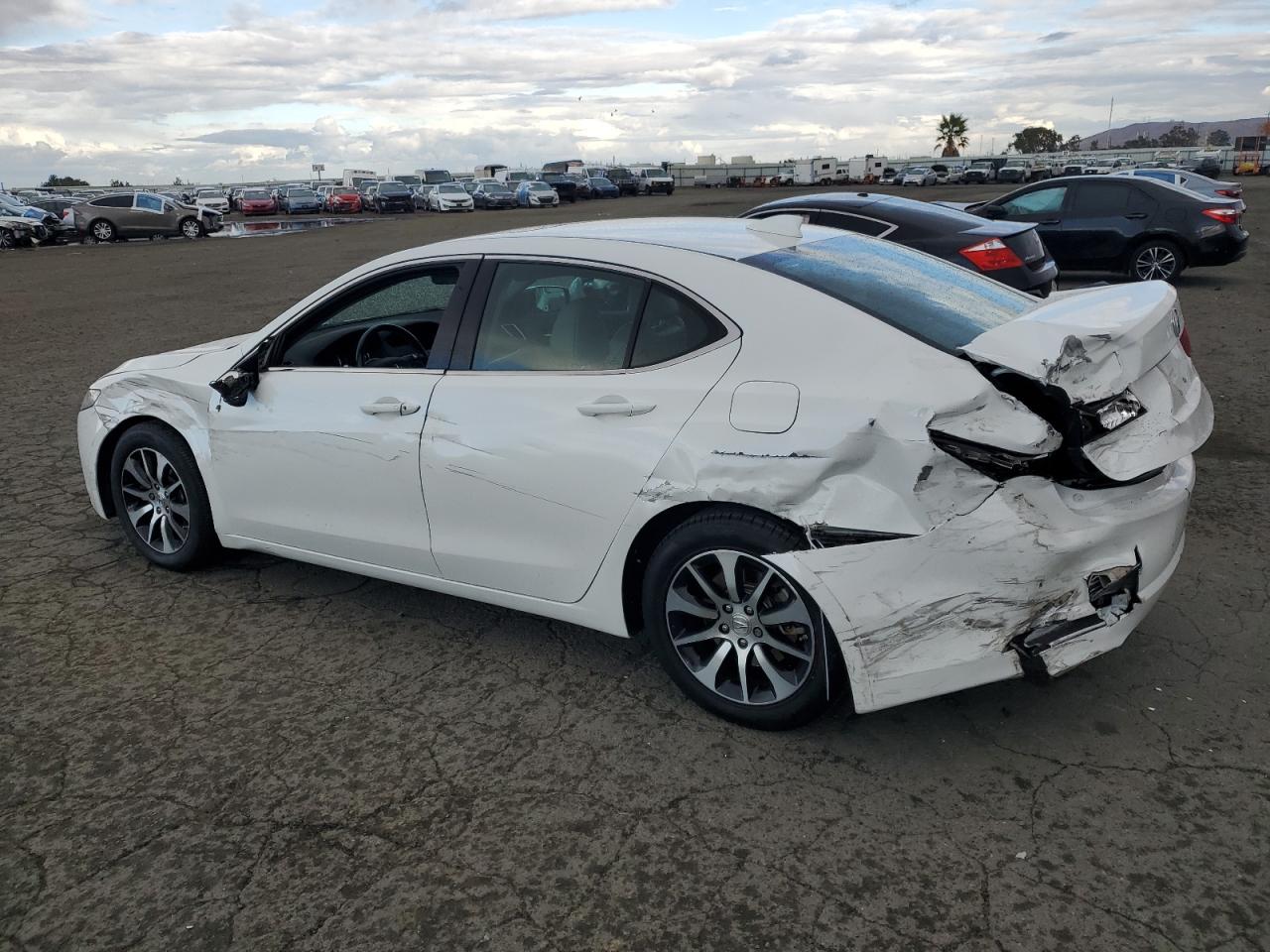2016 Acura TLX VIN 19UUB1F51GA015925 Copart auction photo, rear end / undercarriage damage thumbnail 2
