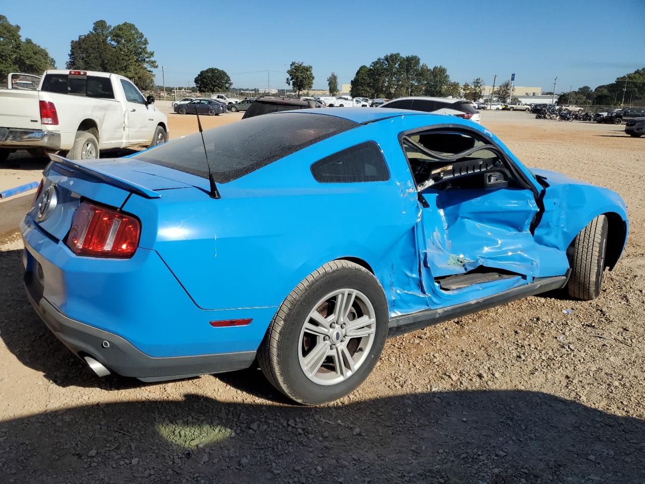 2012 Ford Mustang VIN 1ZVBP8AM3C5274446 Copart auction photo, side / front end damage thumbnail 3