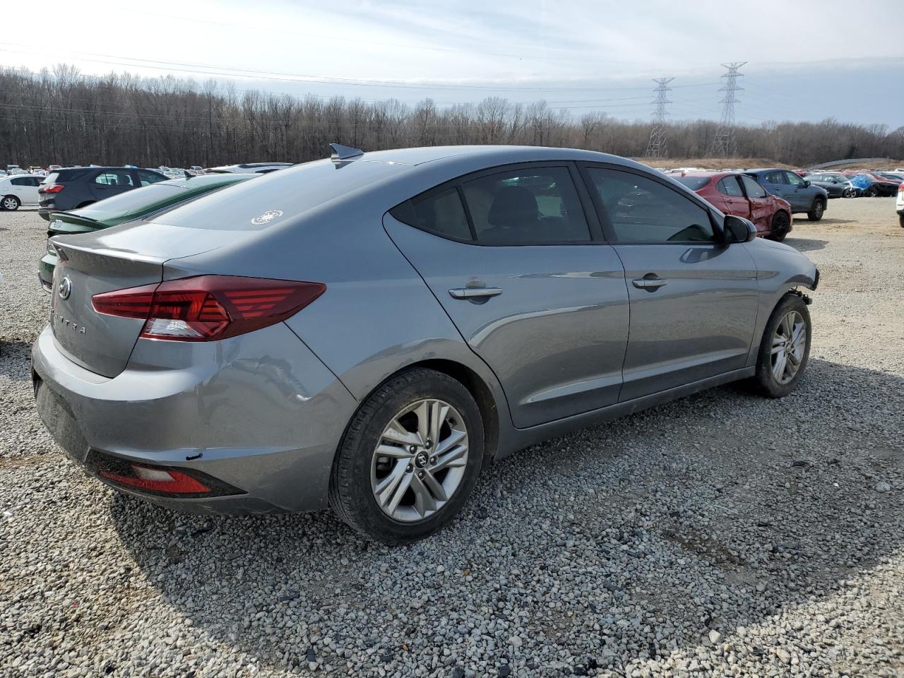 2019 Hyundai Elantra VIN 5NPD84LF6KH481993 Copart auction photo, side / front end damage thumbnail 3