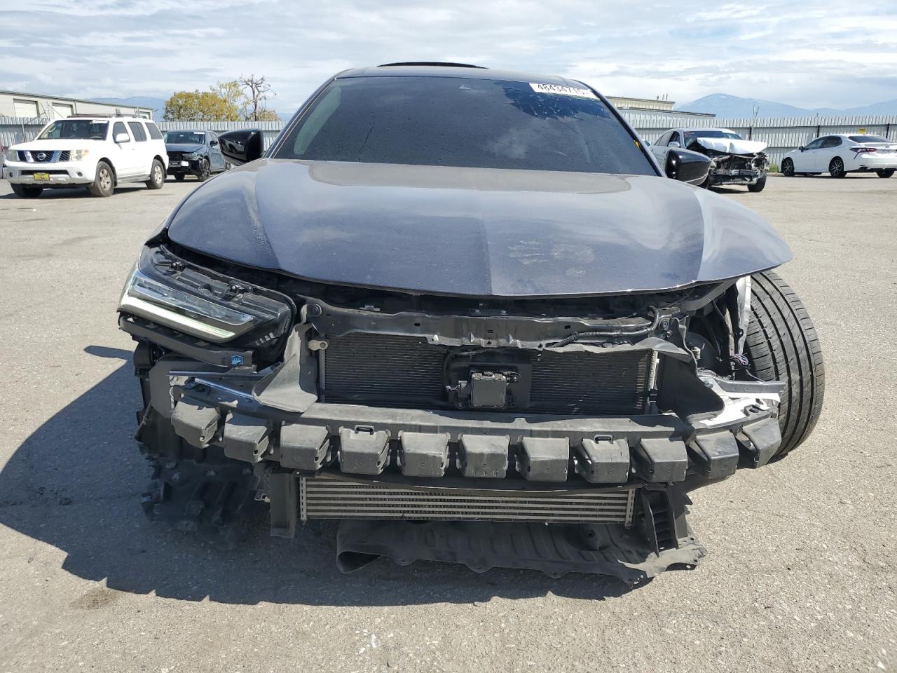 2022 Acura TLX VIN 19UUB5F49NA003842 Copart auction photo, front end / side damage thumbnail 5