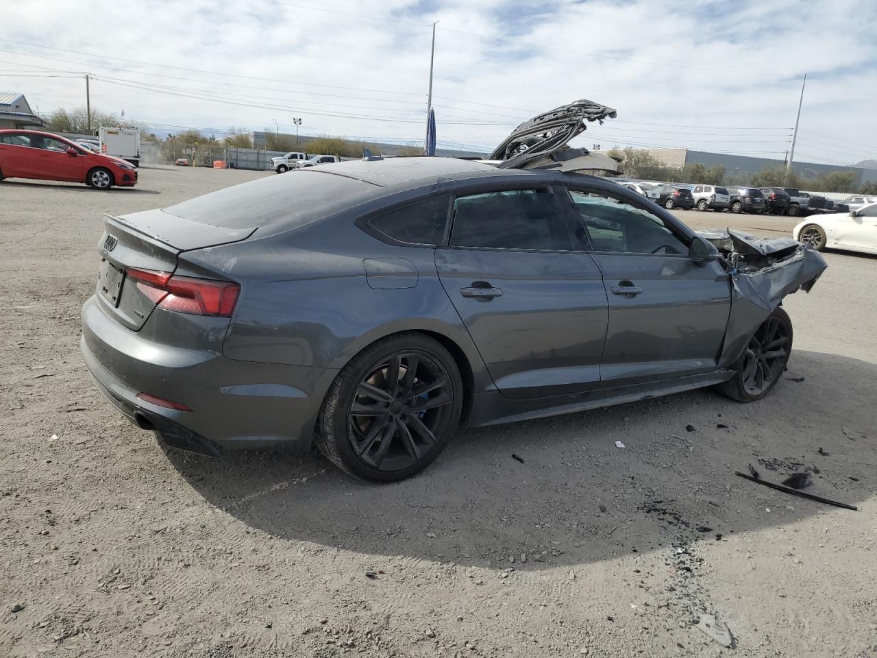 2019 Audi A5 VIN WAUENCF5XKA009763 Copart auction photo, rollover damage thumbnail 3