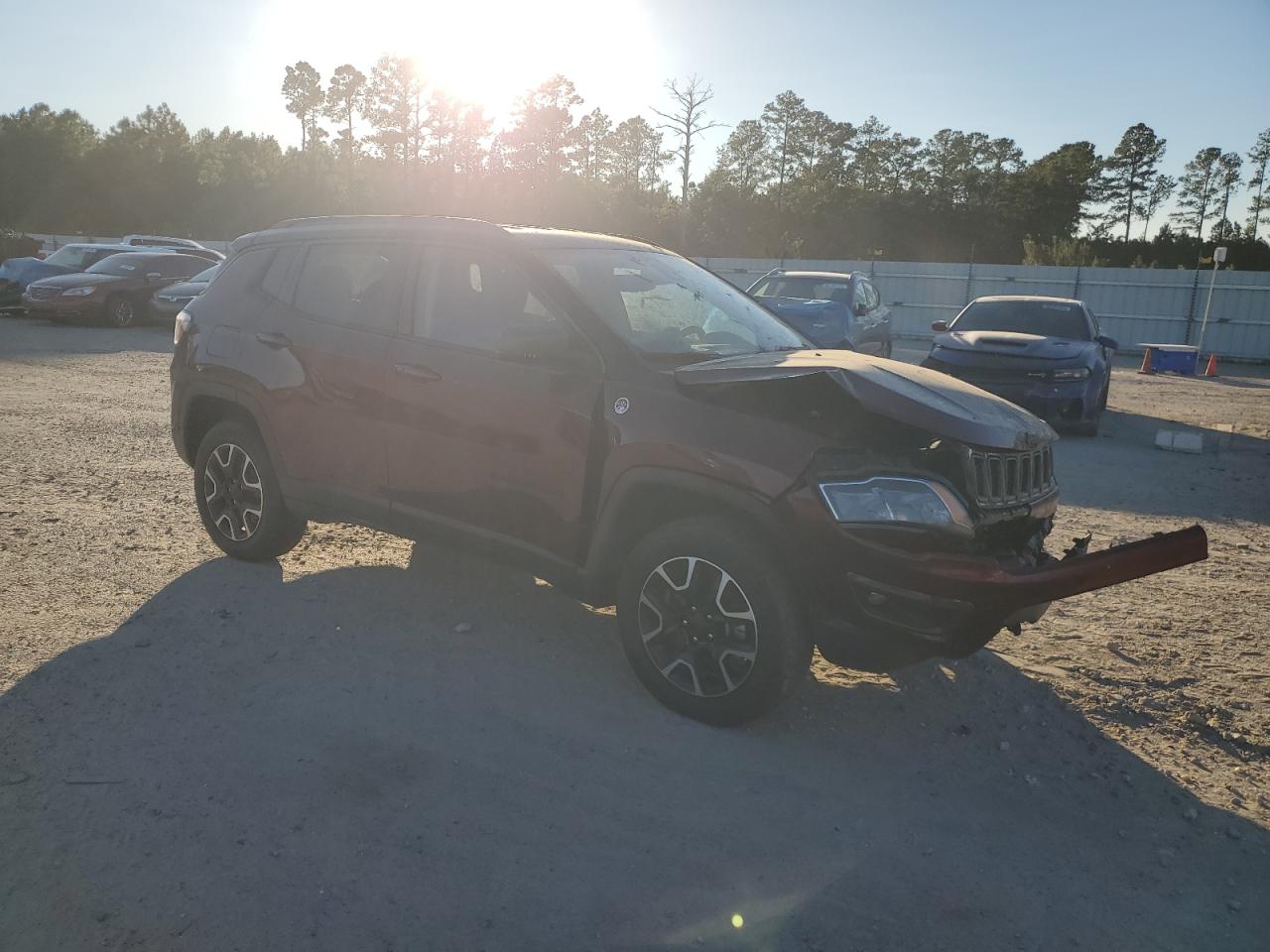 2021 Jeep Compass VIN 3C4NJDDB6MT591014 Copart auction photo, front end damage thumbnail 4