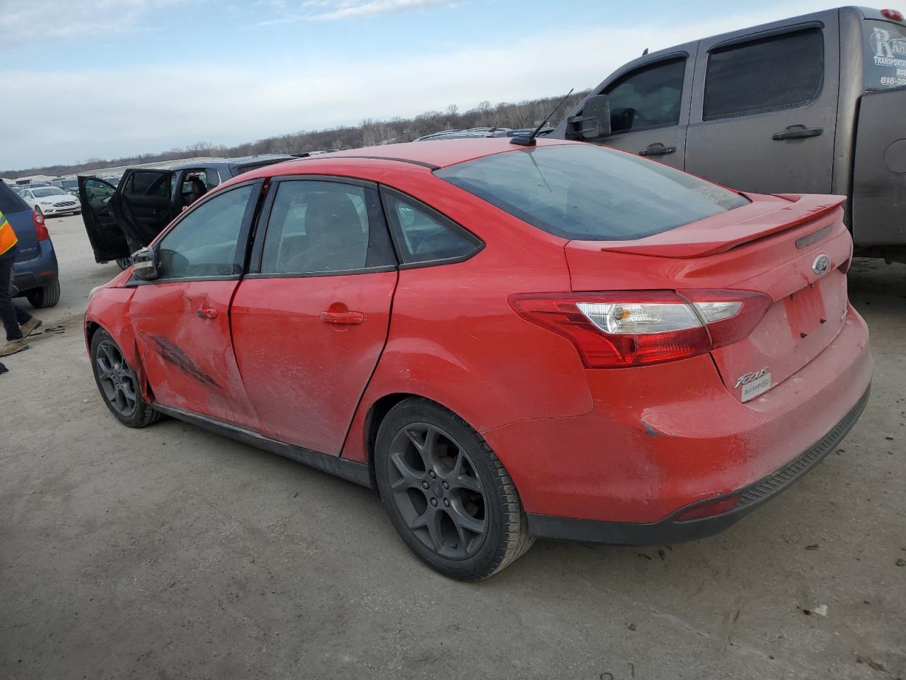2014 Ford Focus VIN 1FADP3F22EL151246 Copart auction photo, side damage thumbnail 2