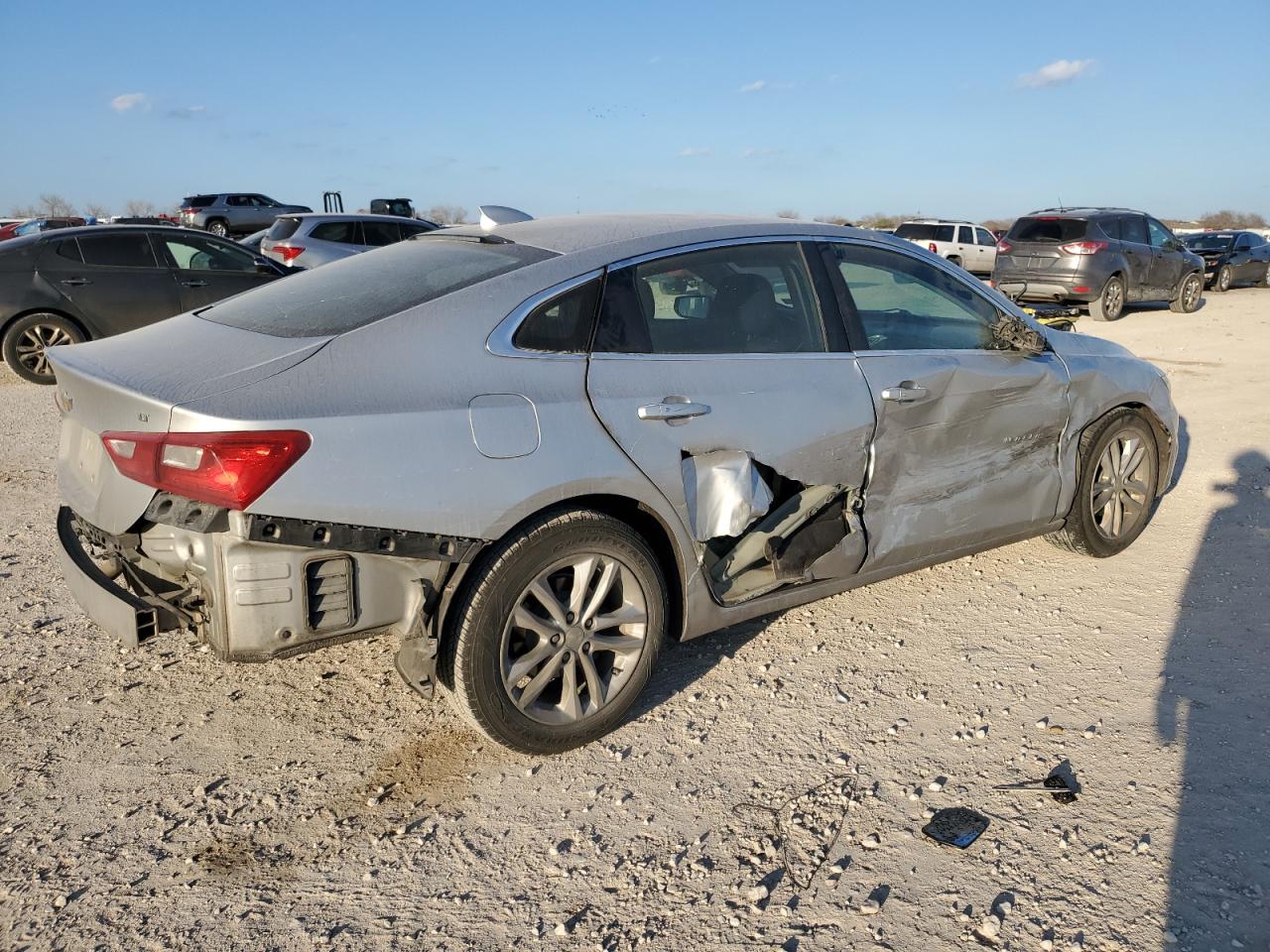 2017 Chevrolet Malibu VIN 1G1ZE5ST7HF187719 Copart auction photo, side / rear end damage thumbnail 3