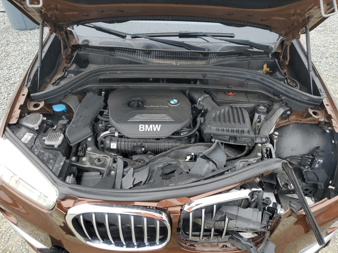 2017 BMW X1 VIN WBXHT3C37H5F71555 Copart auction photo, front end damage thumbnail 11
