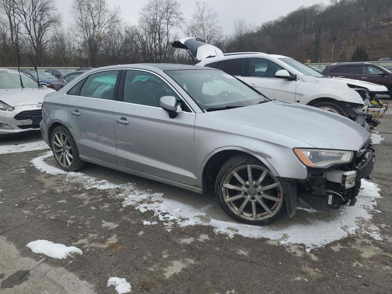 2015 Audi A3 VIN WAUCJGFF1F1059055 Copart auction photo, front end / side damage thumbnail 4