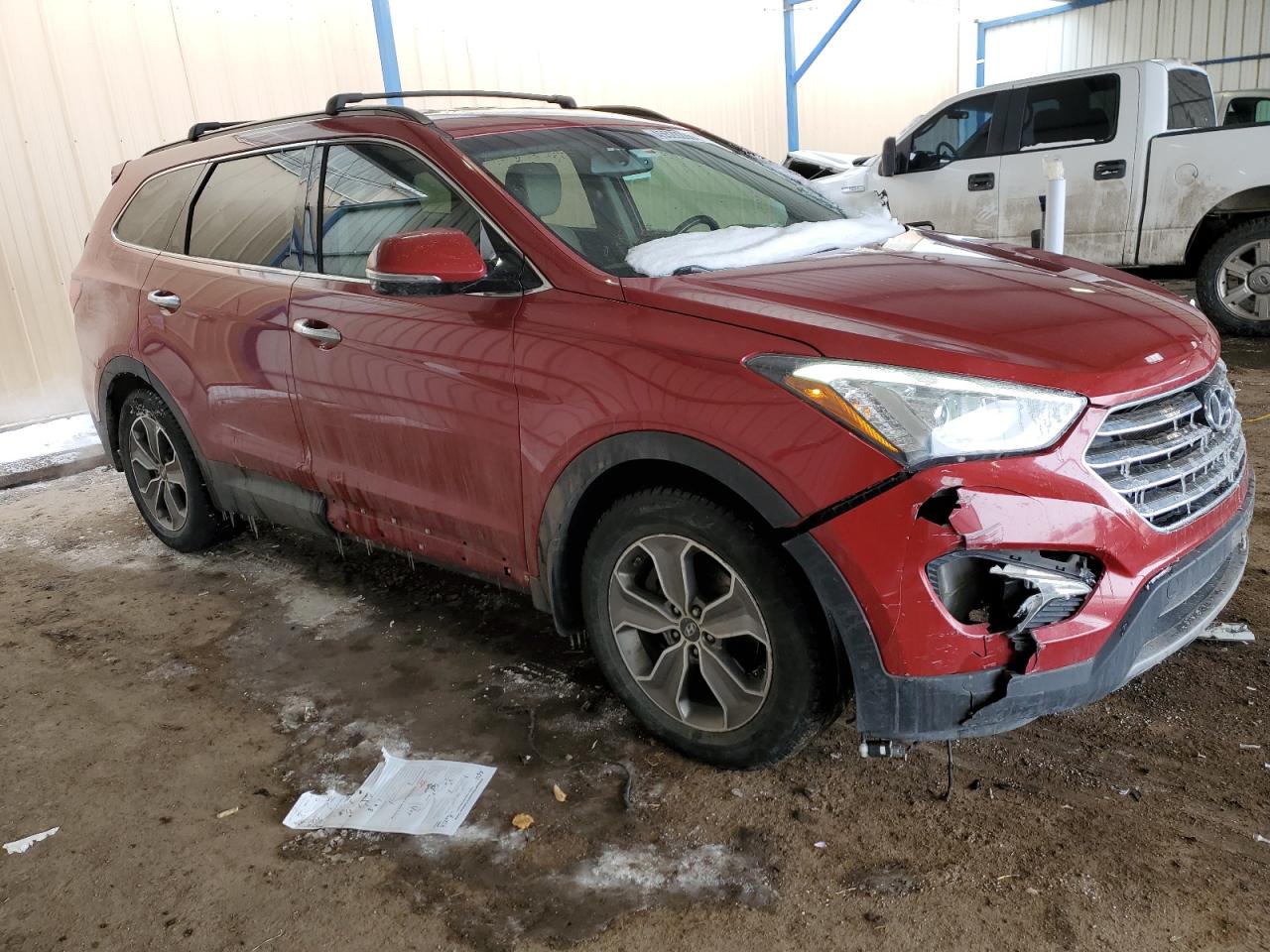 2013 Hyundai Santa Fe VIN KM8SNDHFXDU012435 Copart auction photo, rear end damage thumbnail 4