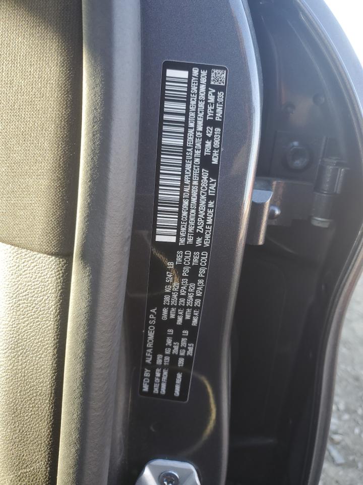 2019 Alfa Romeo Stelvio VIN ZASPAKBN0K7C69407 Copart auction photo, mechanical damage thumbnail 13