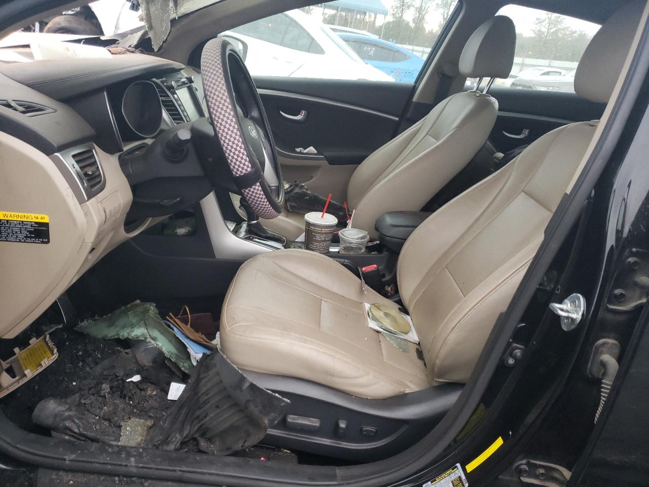 2017 Hyundai Elantra VIN KMHD35LH5HU359187 Copart auction photo, burn - engine damage thumbnail 7