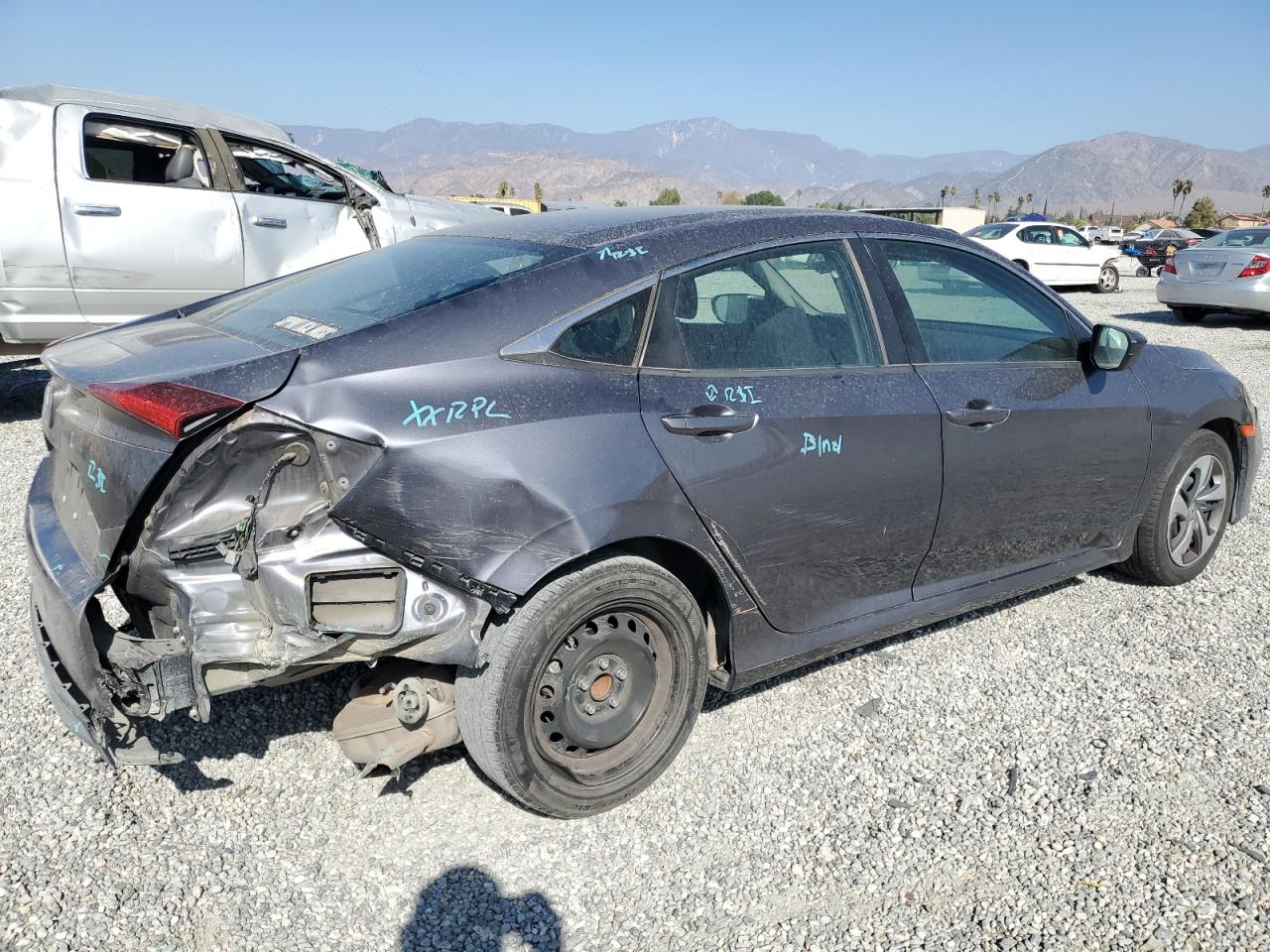 2020 Honda Civic VIN 2HGFC2F6XLH566726 Copart auction photo, rear end / front end damage thumbnail 3
