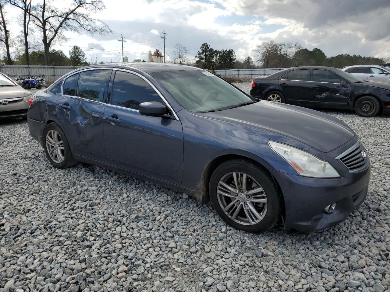 2010 Infiniti G VIN JN1CV6AP7AM405833 Copart auction photo, side damage thumbnail 4