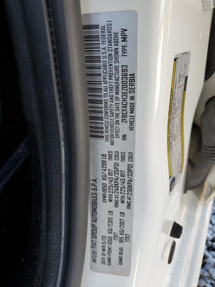 2014 Fiat 500 VIN ZFBCFACH3EZ003693 Copart auction photo, side damage thumbnail 14