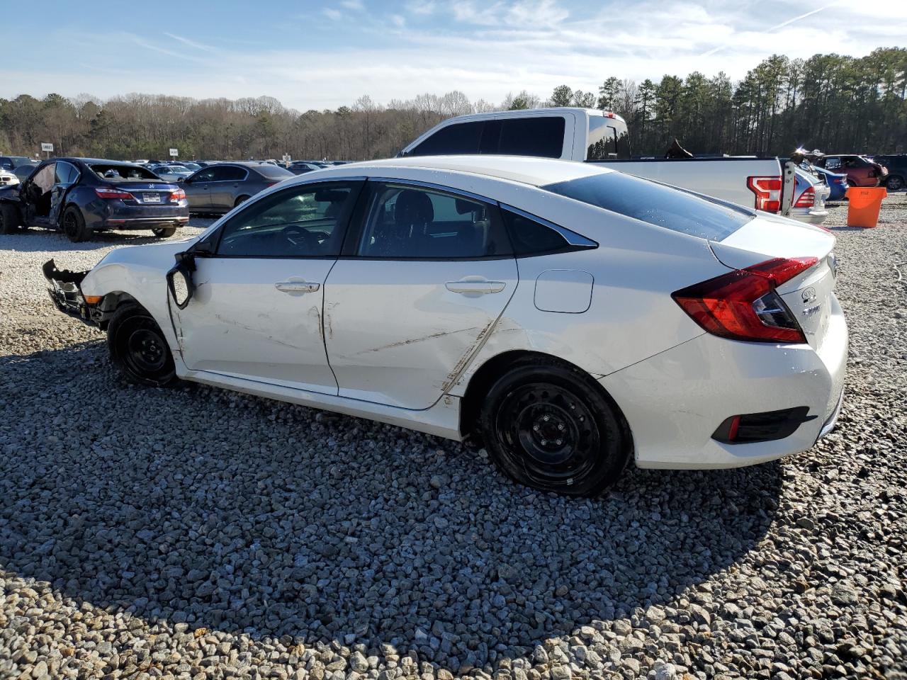2020 Honda Civic VIN 2HGFC2F67LH565467 Copart auction photo, front end / side damage thumbnail 2