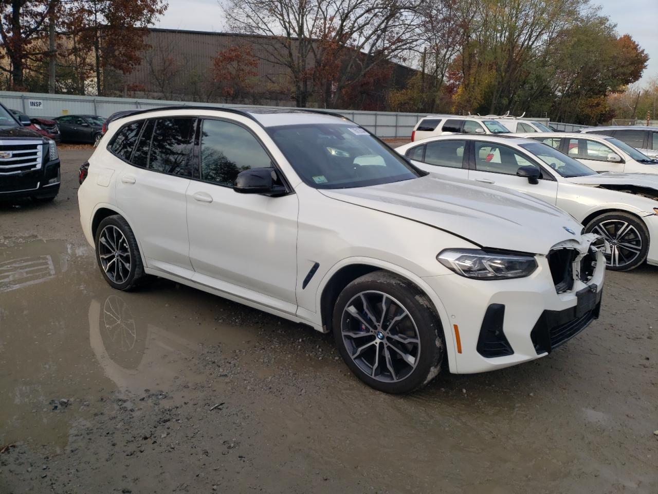 2022 BMW X3 M VIN 5UX83DP04N9K02395 Copart auction photo, front end / side damage thumbnail 4