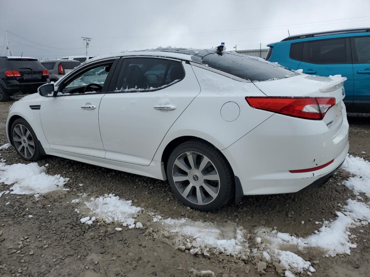 2013 KIA Optima VIN 5XXGR4A60DG141587 Copart auction photo, side damage thumbnail 2
