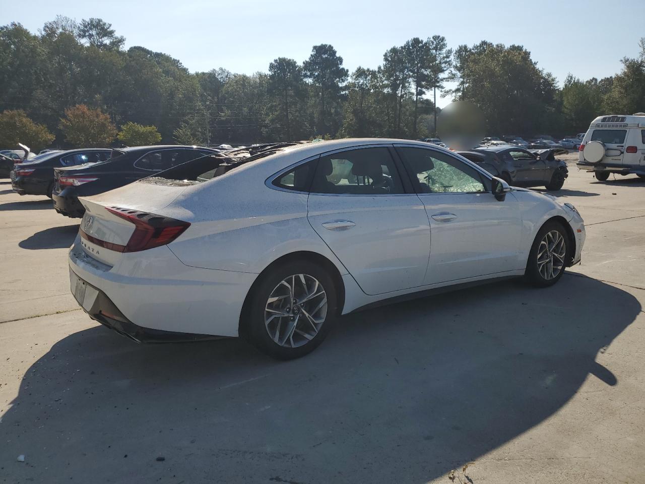 2020 Hyundai Sonata VIN 5NPEF4JA6LH054235 Copart auction photo, top/roof damage thumbnail 3