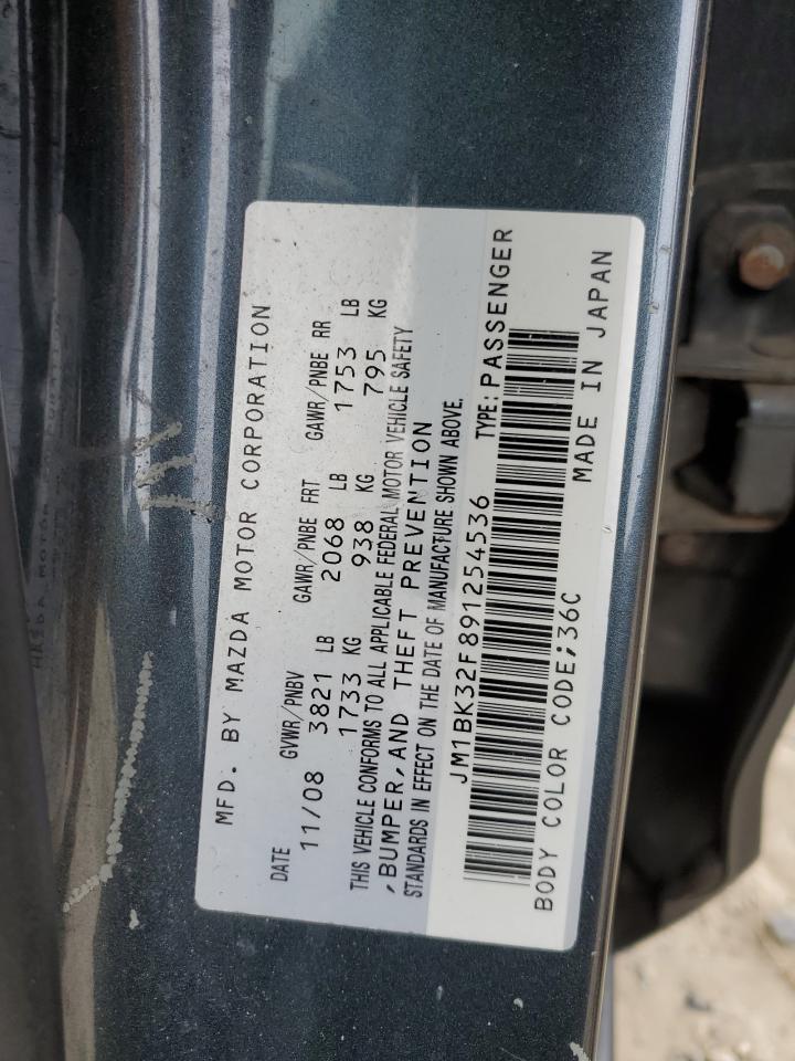 2009 Mazda 3 VIN JM1BK32F891254536 Copart auction photo, front end / side damage thumbnail 15