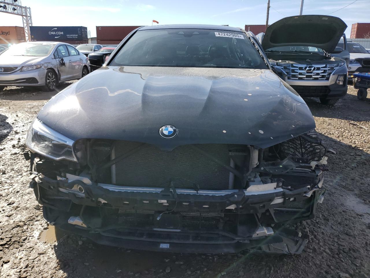 2018 BMW M5 VIN WBSJF0C55JB282323 Copart auction photo, all over damage thumbnail 5