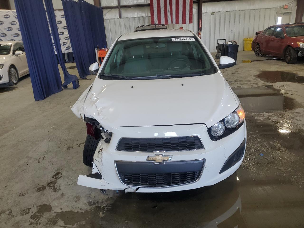 2014 Chevrolet Sonic VIN 1G1JC5SH6E4146228 Copart auction photo, front end / side damage thumbnail 5