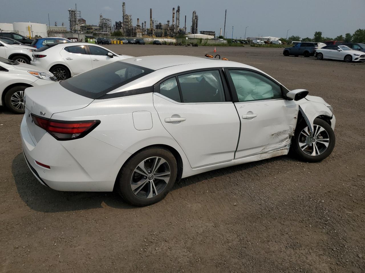 2021 Nissan Sentra VIN 3N1AB8CV8MY254221 Copart auction photo, side / front end damage thumbnail 3