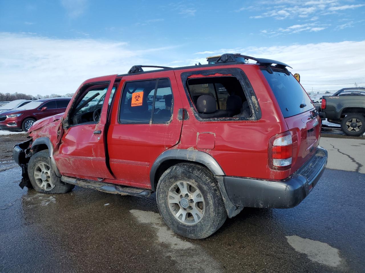 2000 Nissan Pathfinder VIN JN8AR07Y7YW419899 Copart auction photo, all over / undercarriage damage thumbnail 2