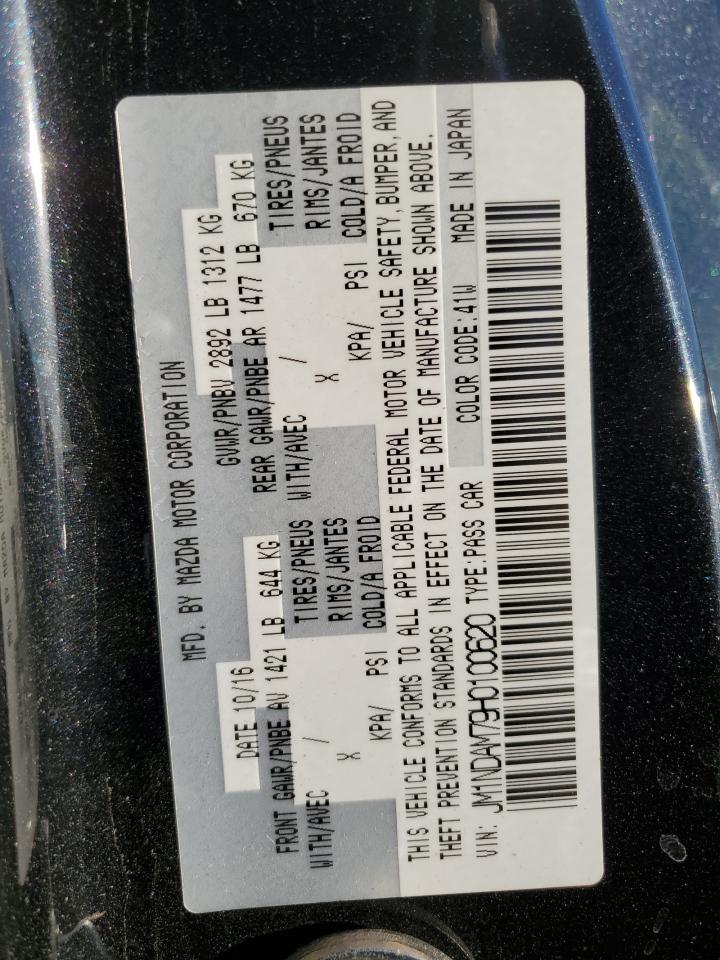 2017 Mazda MX-5 VIN JM1NDAM79H0100620 Copart auction photo, all over damage thumbnail 13