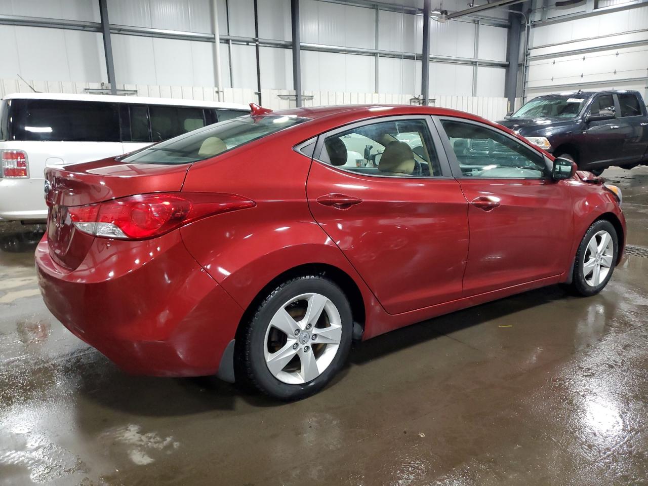 2013 Hyundai Elantra VIN 5NPDH4AE1DH239089 Copart auction photo, front end / rear end damage thumbnail 3