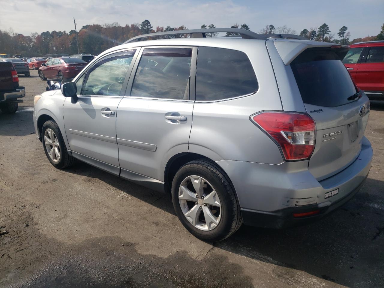 2014 Subaru Forester VIN JF2SJAJC8EH548990 Copart auction photo, side / rear end damage thumbnail 2