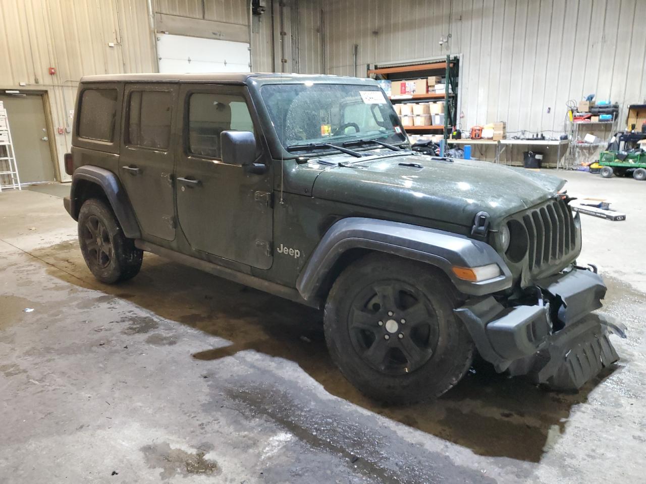 2020 Jeep Wrangler VIN 1C4HJXDNXLW291607 Copart auction photo, front end / side damage thumbnail 4