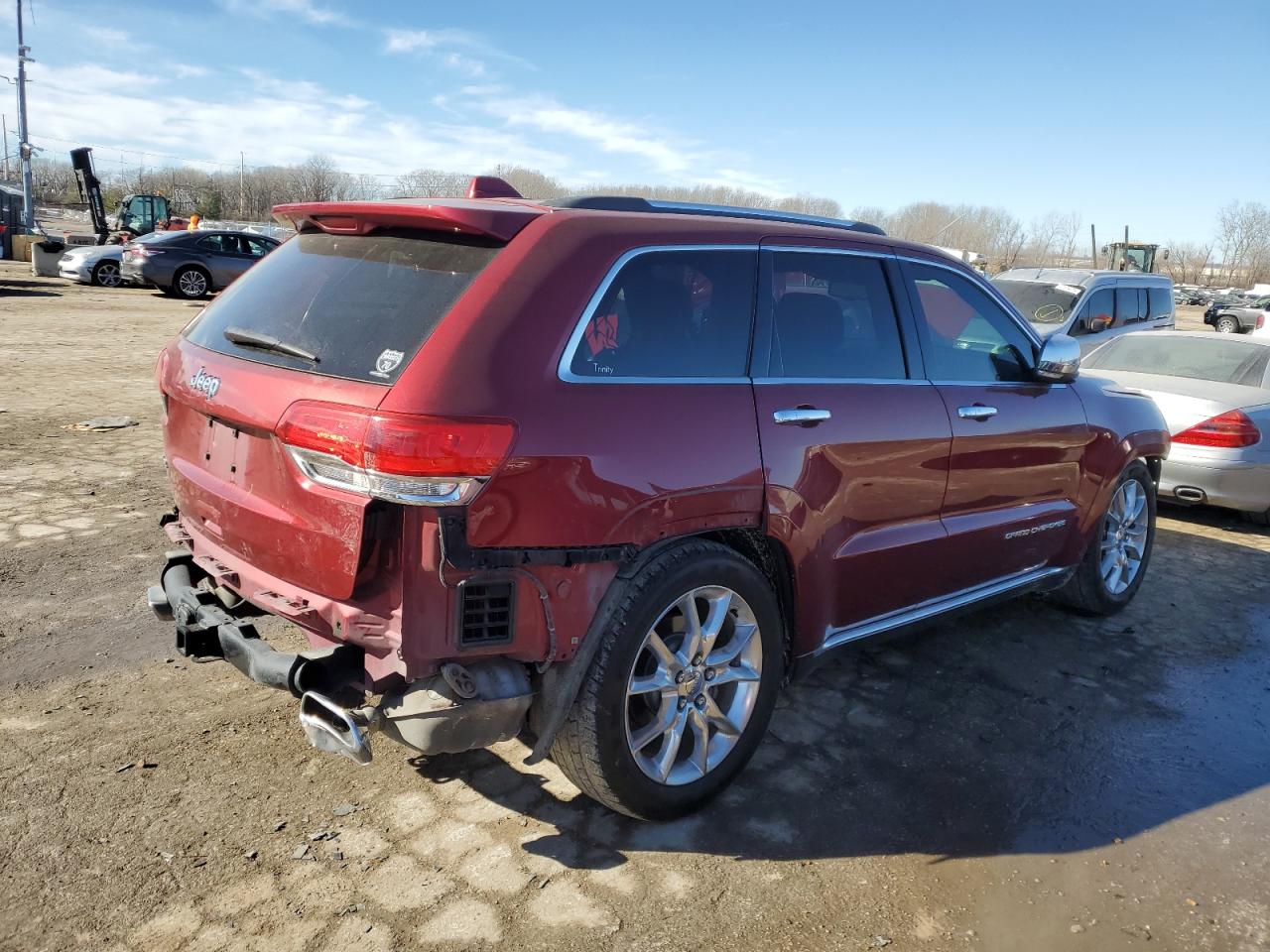 2014 Jeep Grand Cherokee VIN 1C4RJFJG3EC330790 Copart auction photo, front end / mechanical damage thumbnail 3