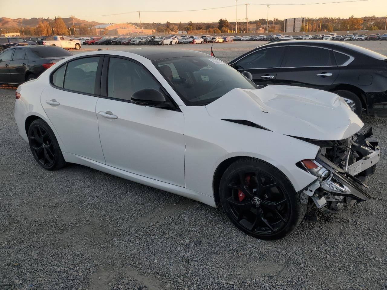 2021 Alfa Romeo Giulia VIN ZARFAMBN4M7650007 Copart auction photo, front end damage thumbnail 4