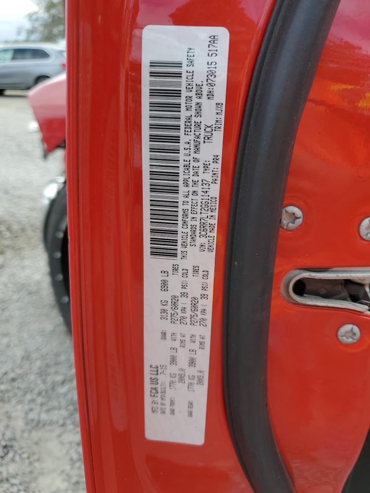 2016 RAM 1500 VIN 3C6RR7LT2GG114137 Copart auction photo, front end damage thumbnail 12
