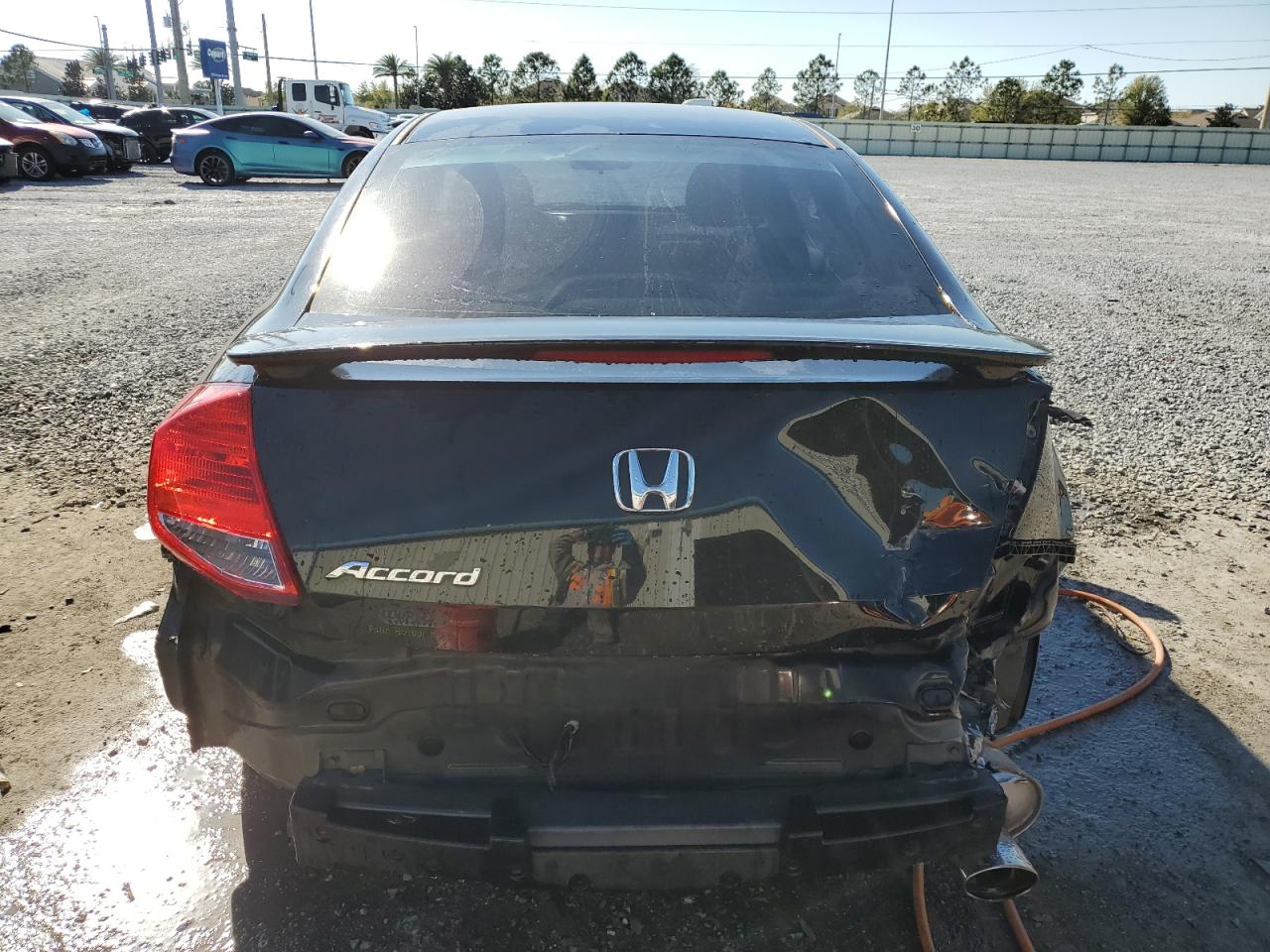2012 Honda Accord VIN 1HGCS1B73CA003501 Copart auction photo, rear end damage thumbnail 6