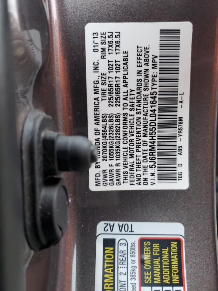 2013 Honda CR-V VIN 5J6RM4H55DL041645 Copart auction photo, front end damage thumbnail 15