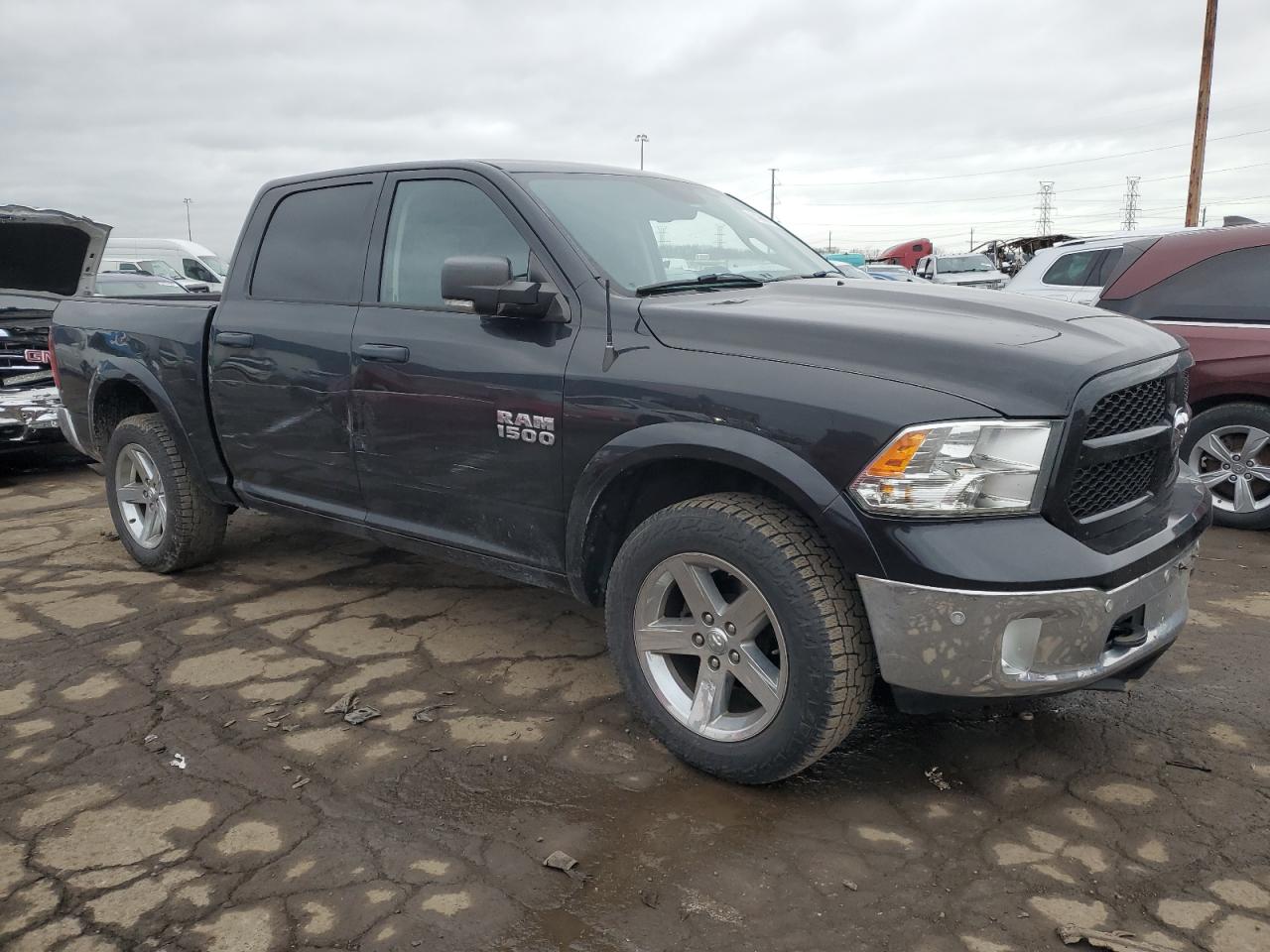 2015 RAM 1500 VIN 1C6RR7LGXFS633317 Copart auction photo, front end / all over damage thumbnail 4