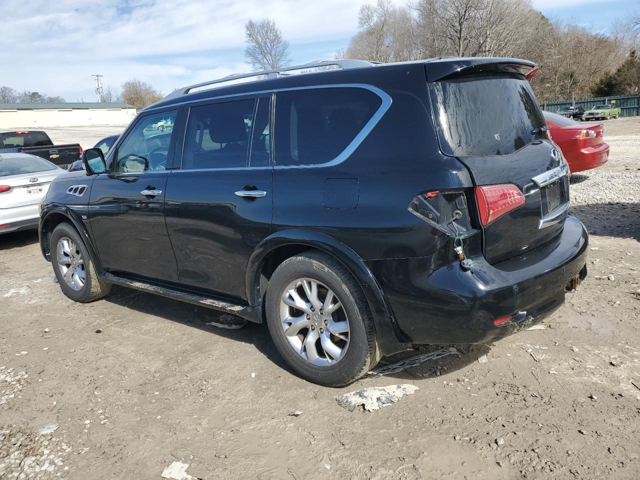 2014 Infiniti QX80 VIN JN8AZ2NC8E9351951 Copart auction photo, front end / rear end damage thumbnail 2