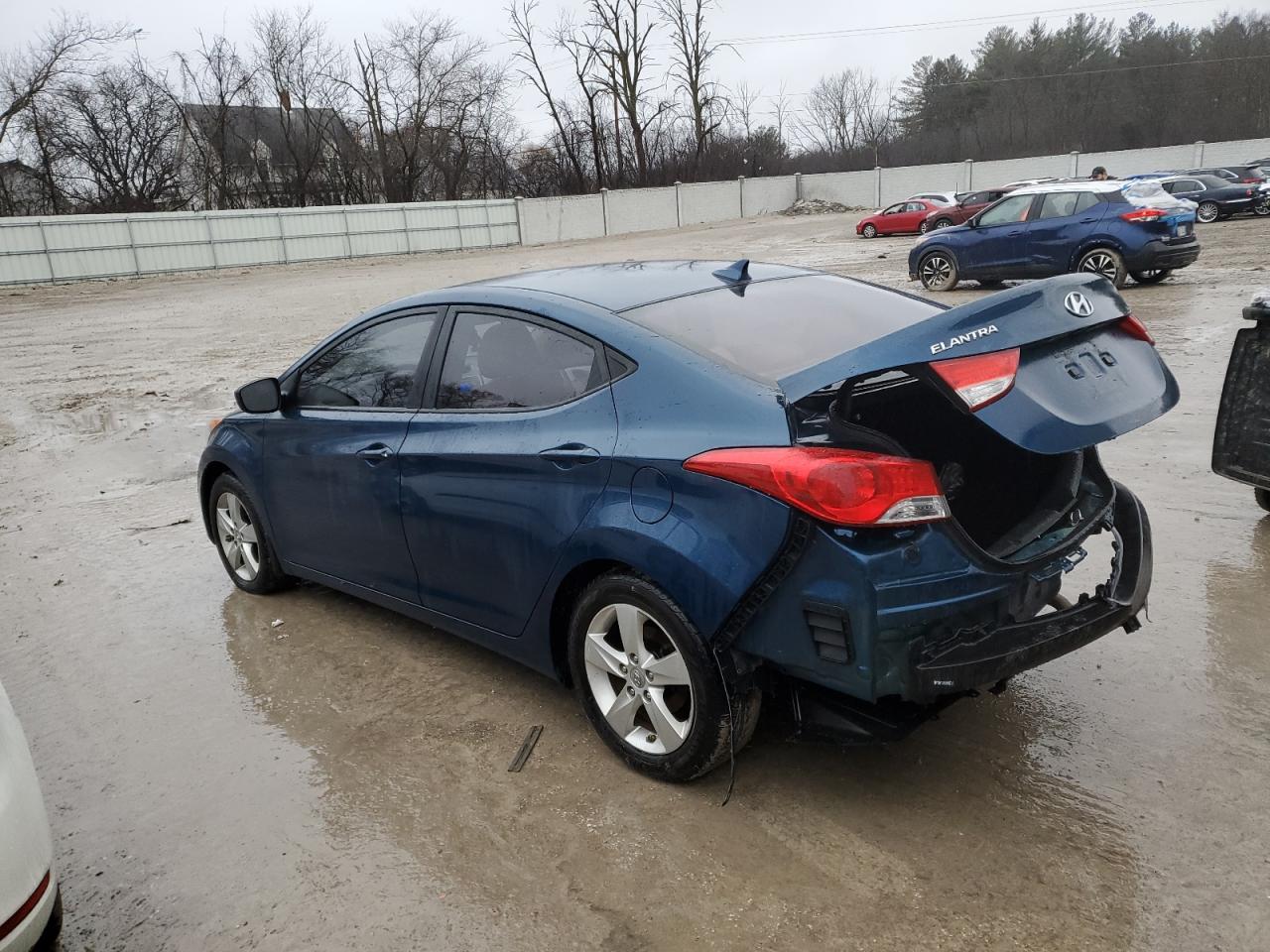 2013 Hyundai Elantra VIN KMHDH4AEXDU992332 Copart auction photo, rear end / front end damage thumbnail 2
