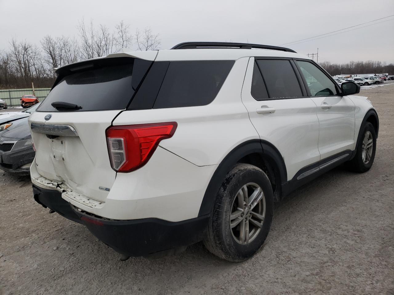 2020 Ford Explorer VIN 1FMSK8DH5LGD04353 Copart auction photo, front end / rear end damage thumbnail 3