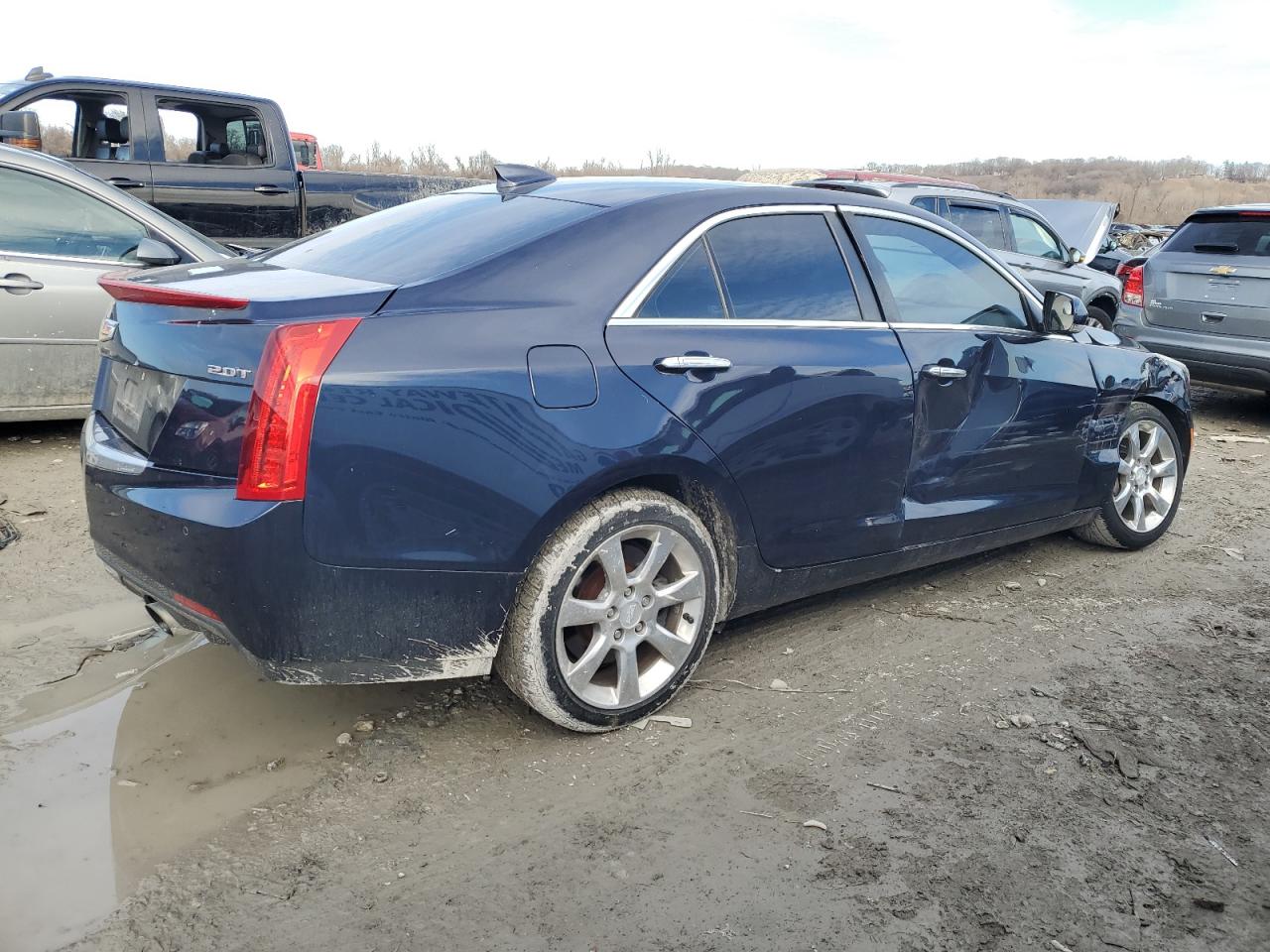 2016 Cadillac ATS VIN 1G6AH5RX5G0149463 Copart auction photo, side damage thumbnail 3