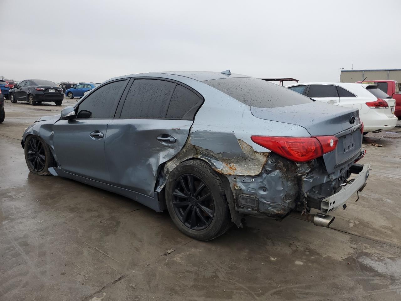 2015 Infiniti Q50 VIN JN1BV7AP6FM345505 Copart auction photo, all over damage thumbnail 2